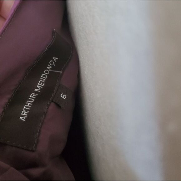 ARTHUR MENDONCA purple dress‎ side zip sleeveless 6 - Picture 6 of 7